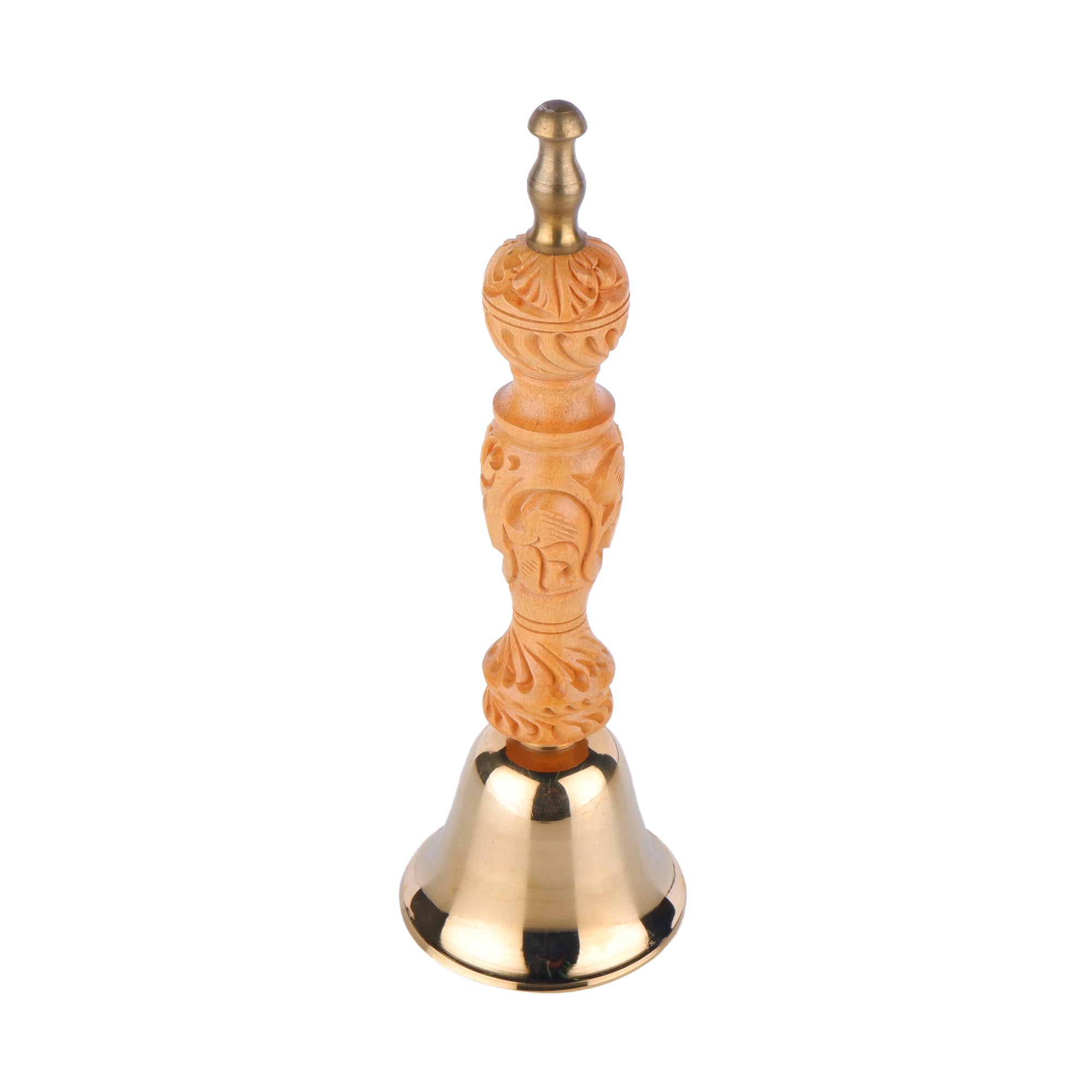 Swara bronze bell with wooden ladle -6.5"