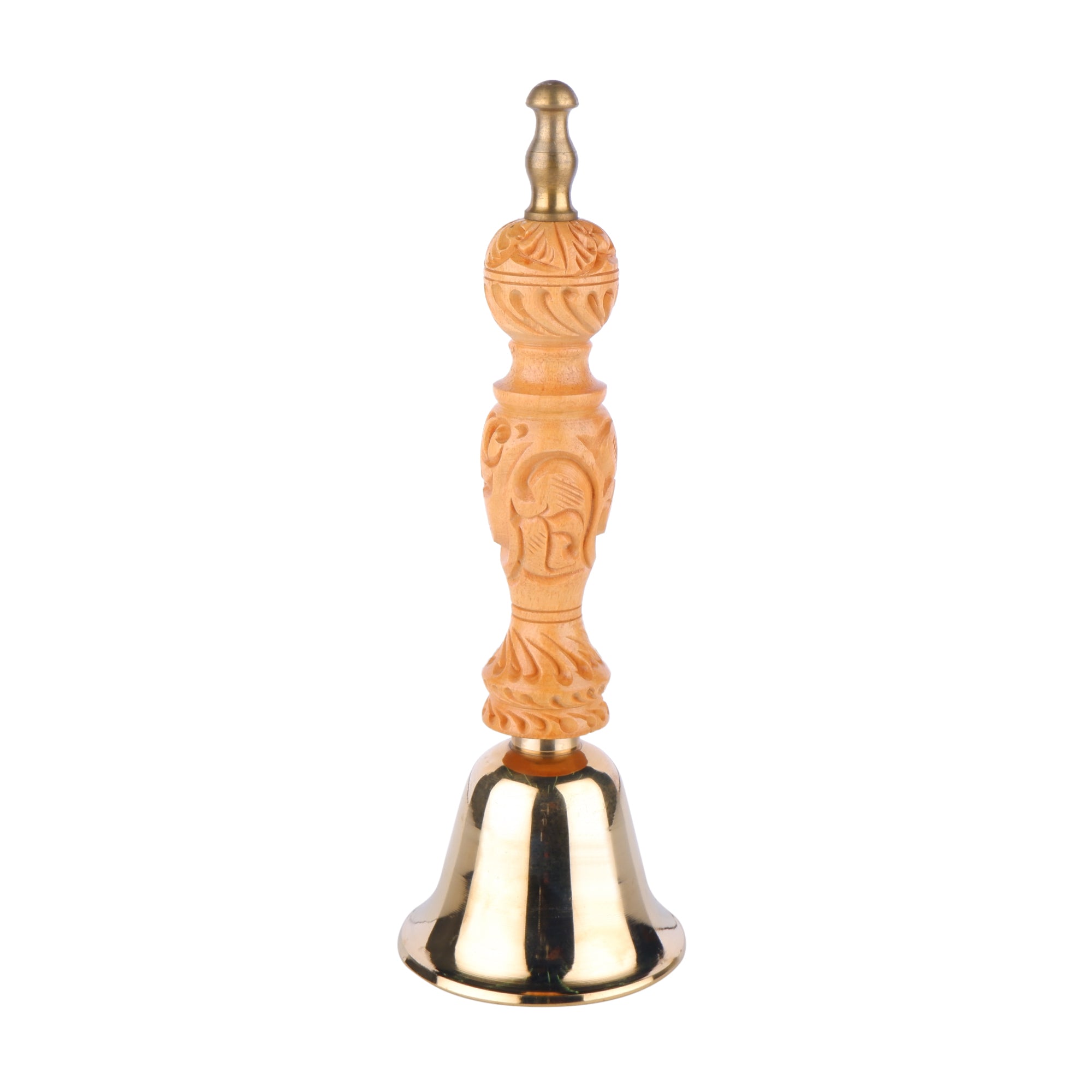Swara bronze bell with wooden ladle -6.5"