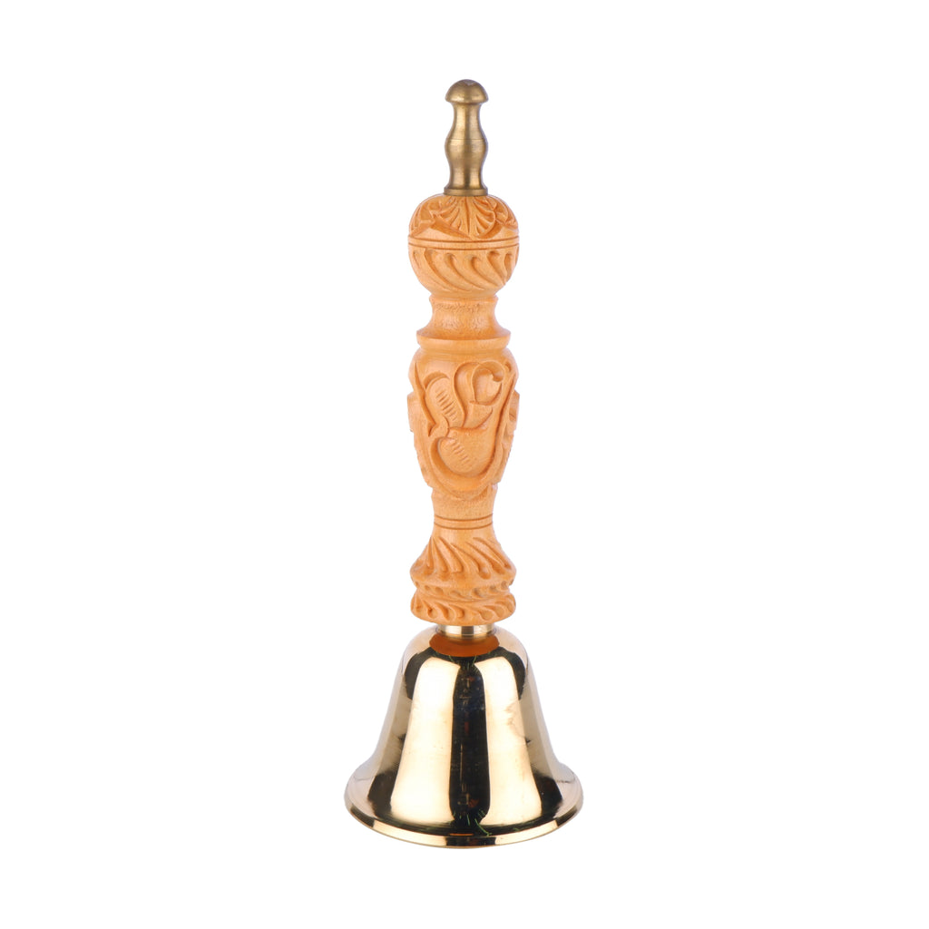 Swara bronze bell with wooden ladle -6.5"