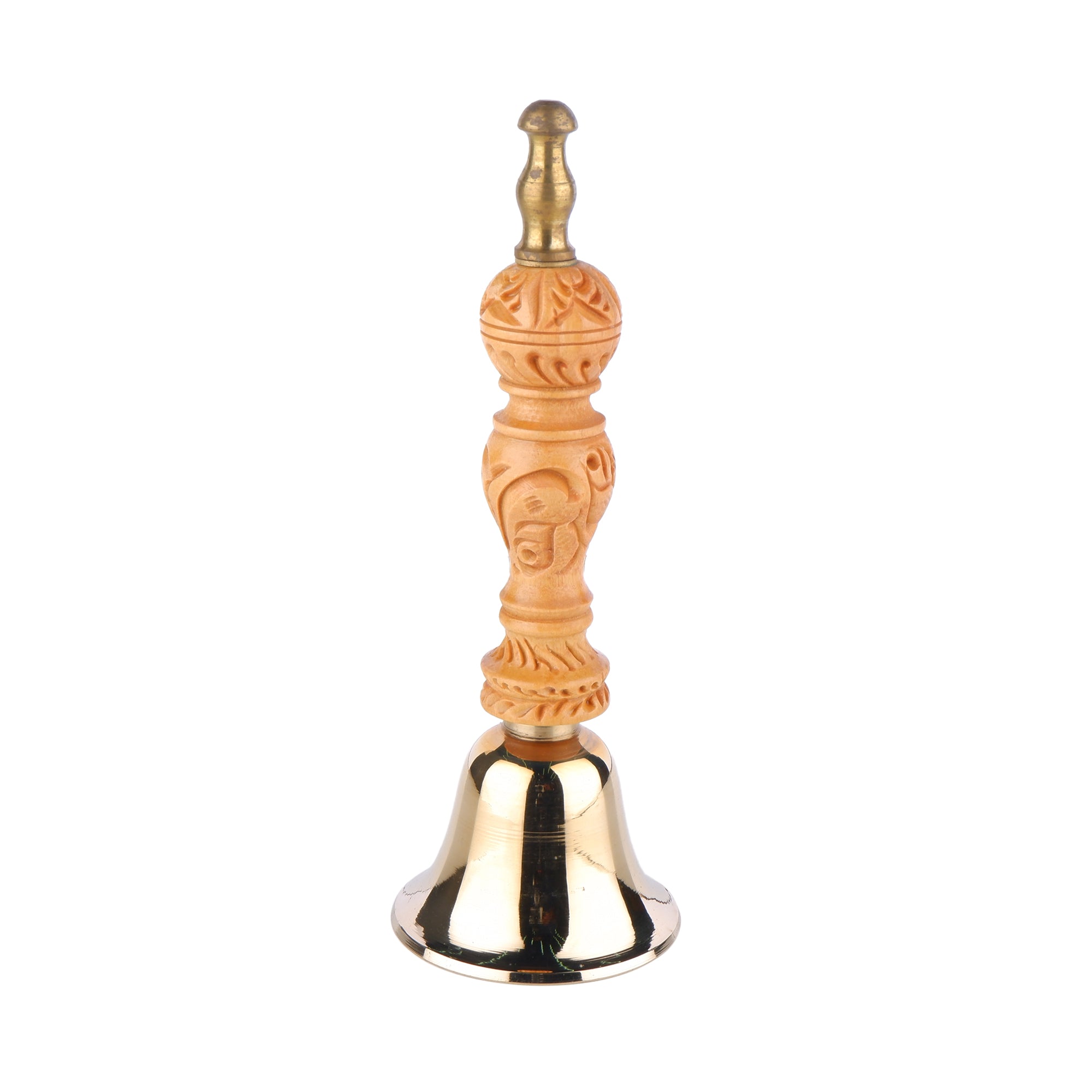 Swara bronze bell with wooden ladle - 5.5"