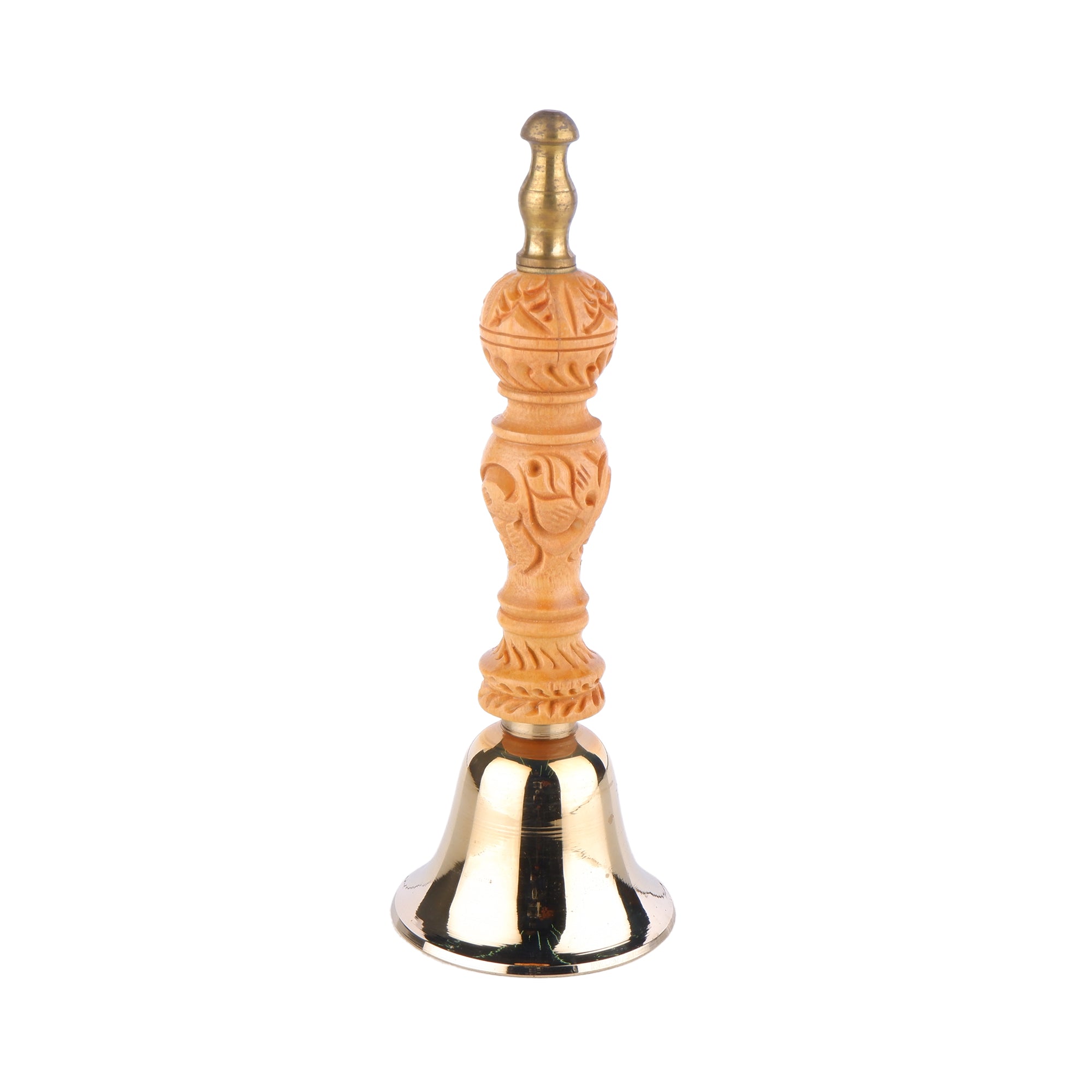 Swara bronze bell with wooden ladle - 5.5"