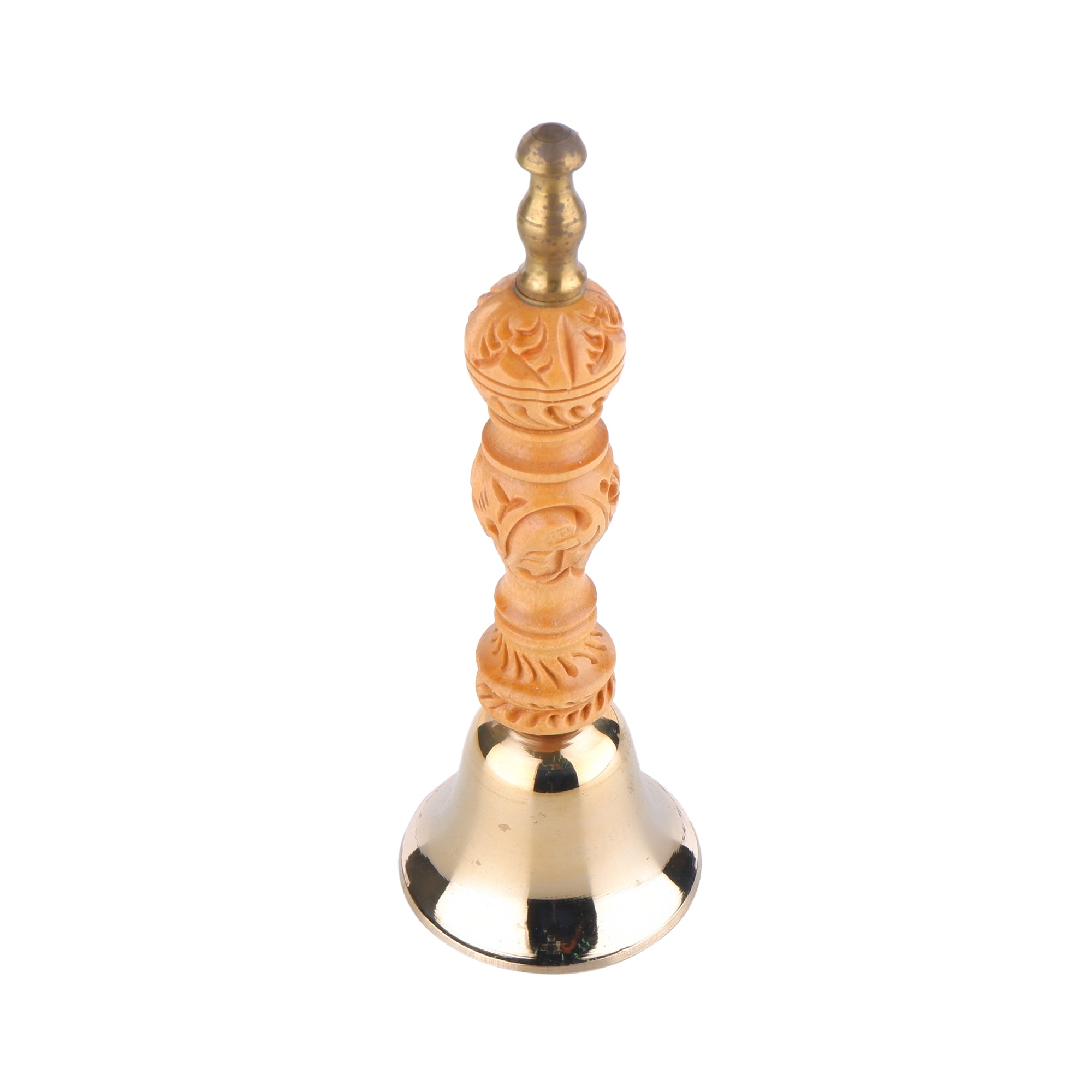 Swara bronze bell with wooden ladle - 5.5"
