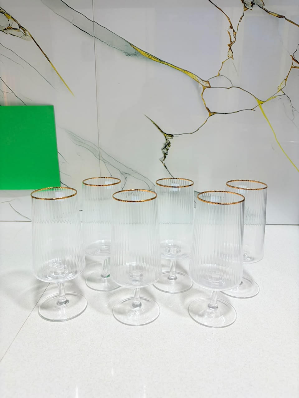 Gold Beer Glass Set