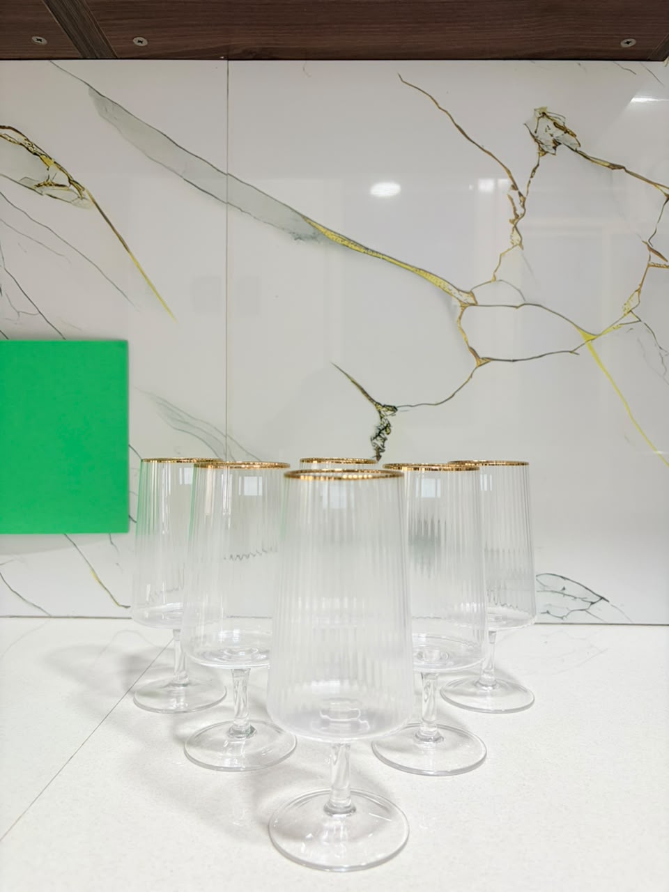 Gold Beer Glass Set